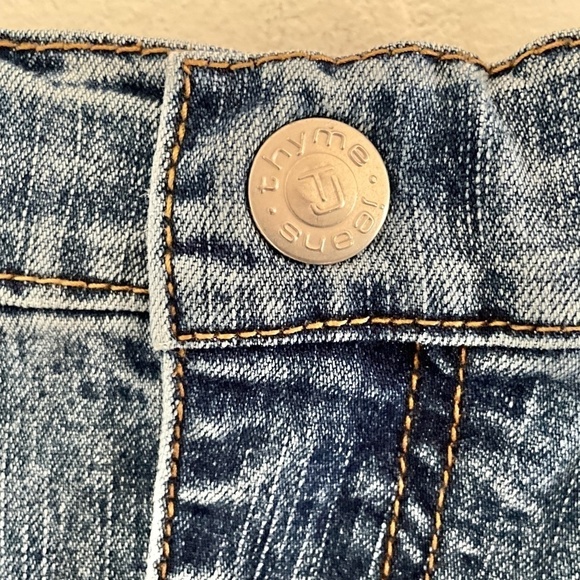 Vintage Y2K Thyme maternity Denim jeans skirt Medium wash Blue M - Picture 3 of 9